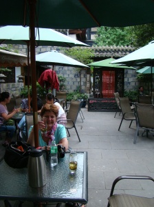 Relaxing at Lotus Palace tea house