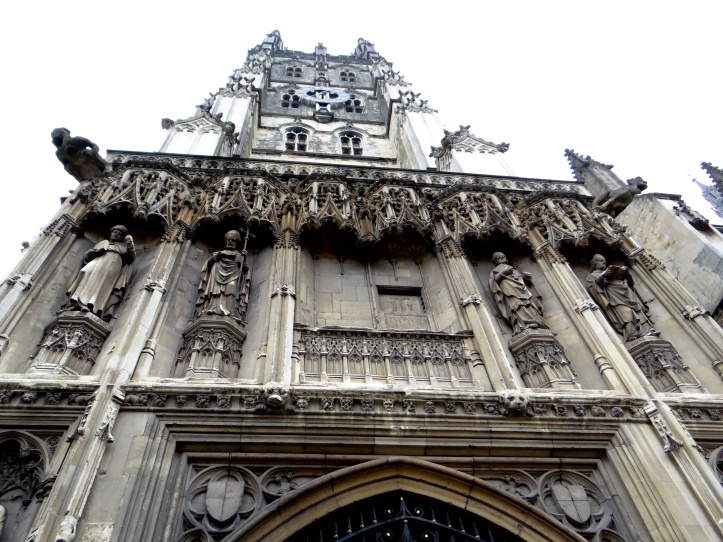 Entering the stunning Canterbury Cathedral