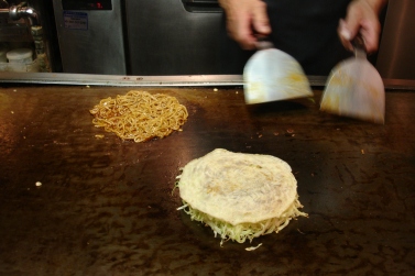 Okonomiyaki, a Japanese savoury pancake